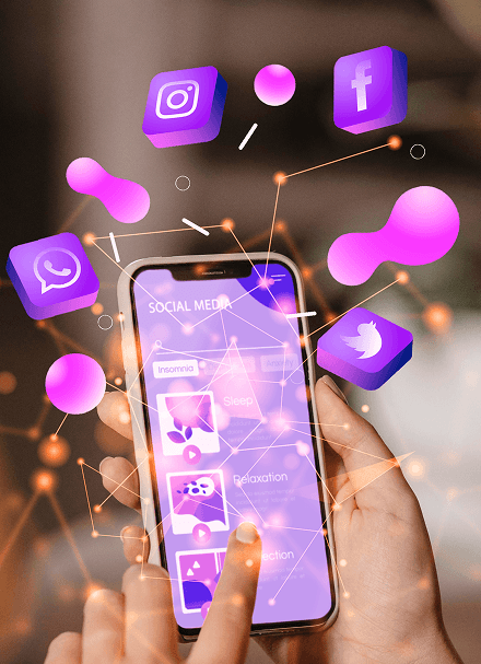 Fondo de marketing digital para móvil